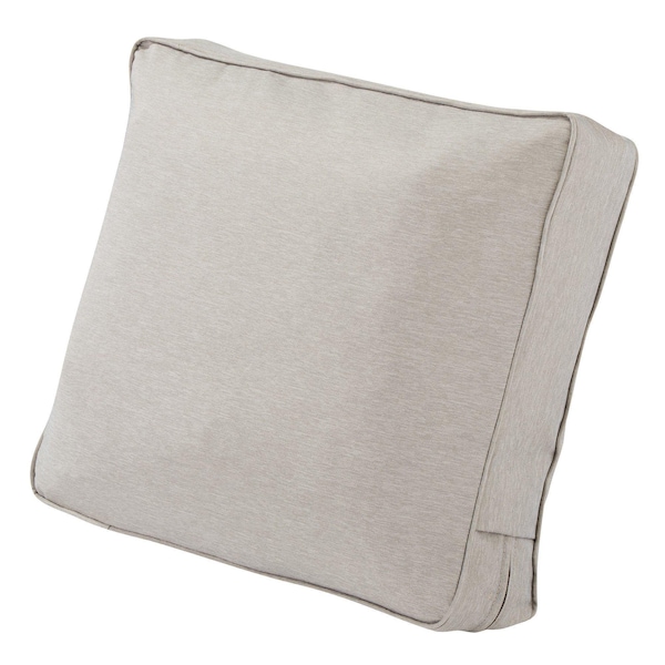 Classic Accessories Montlake FadeSafe Patio Lounge Chair/Loveseat Back Cushion, 21 x 20 x 4 Inch, Heather Grey 62-058-HGREY-EC - main
